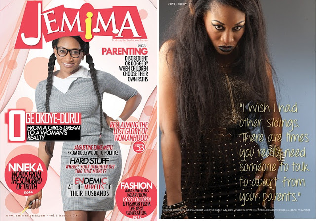 Actress Oge Okoye Covers Jemima Magazine